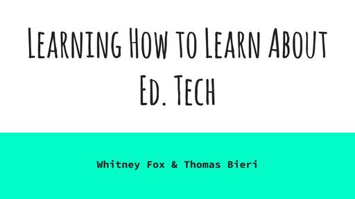 Link to Ed Tech PD Slides